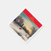 クリスマスイブ素晴らしアート スタンダードカクテルナプキン (角)