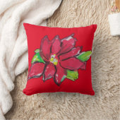 クリスマスイブ花 クッション (ブランケット)