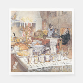 クリスマスイブ詳細(スウェ伝統的ーデンクリスマス) スタンダードランチョンナプキン