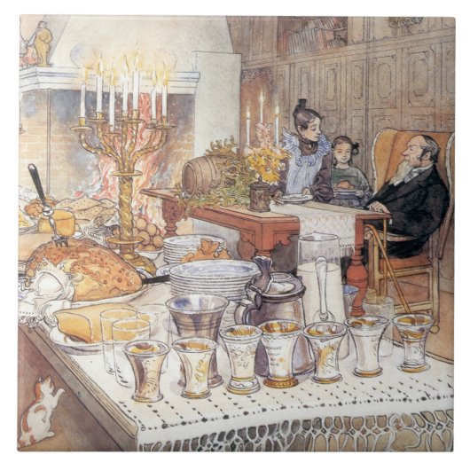 クリスマスイブ詳細(スウェ伝統的ーデンクリスマス) タイル (正面)