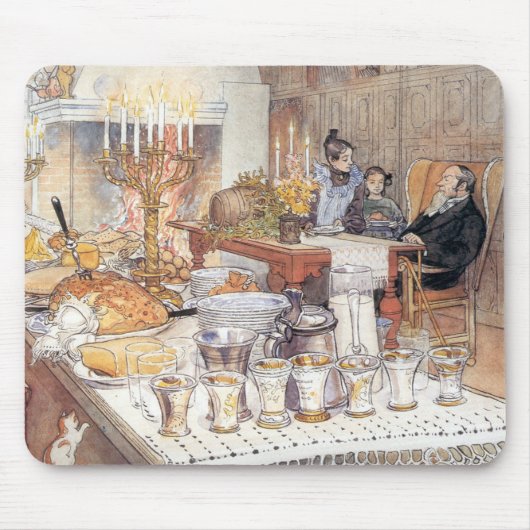 クリスマスイブ詳細(スウェ伝統的ーデンクリスマス) マウスパッド (正面)