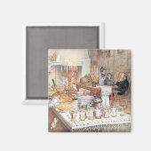 クリスマスイブ詳細(スウェ伝統的ーデンクリスマス) マグネット (正面/裏面)