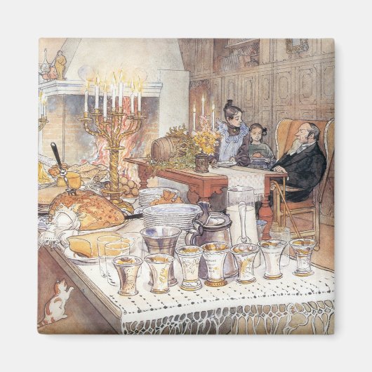 クリスマスイブ詳細(スウェ伝統的ーデンクリスマス) マグネット (正面)