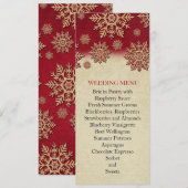 クリスマスイブ赤い雪結婚片のメニュー メニュー (正面/裏面)