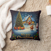 クリスマスイブ魔法 クッション (ブランケット)