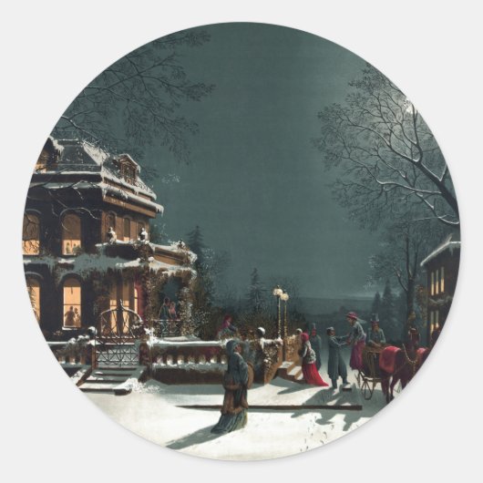 クリスマスイブ1880 ラウンドシール (正面)
