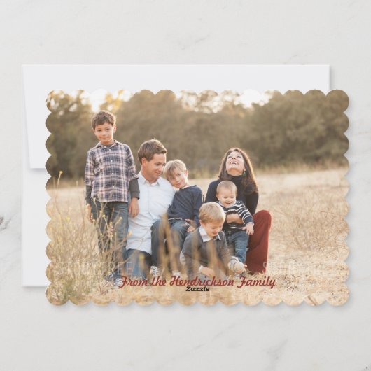 クリスマスイブ2サイドホリデーフォトカード シーズンカード (裏面)