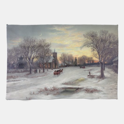 クリスマスイブ キッチンタオル (横)