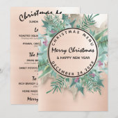 クリスマスイブ ホリデー ウィンターメニュー ブッシュ フローラル メニュー (正面/裏面)