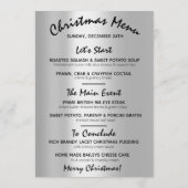 クリスマスイブ ホリデー ウィンター メニュー シルバー フローラル (裏面)