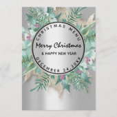 クリスマスイブ ホリデー ウィンター メニュー シルバー フローラル (正面)