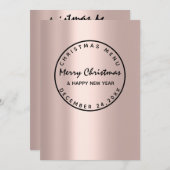 クリスマスイブ ホリデー ウィンター メニュー ローズ モダン (正面/裏面)