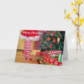 クリスマスイブ　メリークリスマスカード カード (黄色い花)