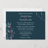 クリスマスイブ 冬 鳥 ウェディング 招待状 (裏面)