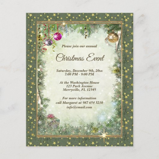 クリスマスイベントチラシとテキスト チラシ (正面)