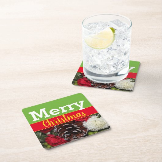 クリスマスイベント紙コースター スクエアペーパーコースター (インサイチュ)
