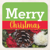 クリスマスイベント紙コースター スクエアペーパーコースター (正面)