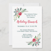 クリスマスイベント ウィンター フローラル & ホーリー 招待状 (正面)