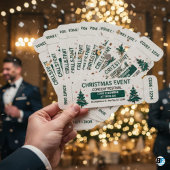 クリスマスイベント、フェスティバルコンサート入場券チケット 招待状