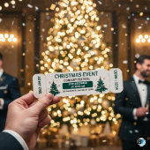 クリスマスイベント、フェスティバルコンサート入場券チケット 招待状