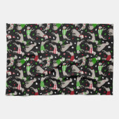 クリスマスイマラナー犬 キッチンタオル (横)