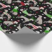 クリスマスイマラナー犬 ラッピングペーパー (角)