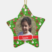 クリスマスイメージキッズスターフォトオーナメント セラミックオーナメント (左)