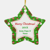 クリスマスイメージキッズスターフォトオーナメント セラミックオーナメント (裏面)