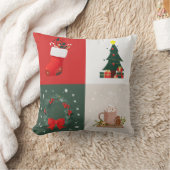 クリスマスイメージパターン枕 クッション (ブランケット)