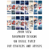 クリスマスイメージDIYデカップブックマーククラフト 薄葉紙