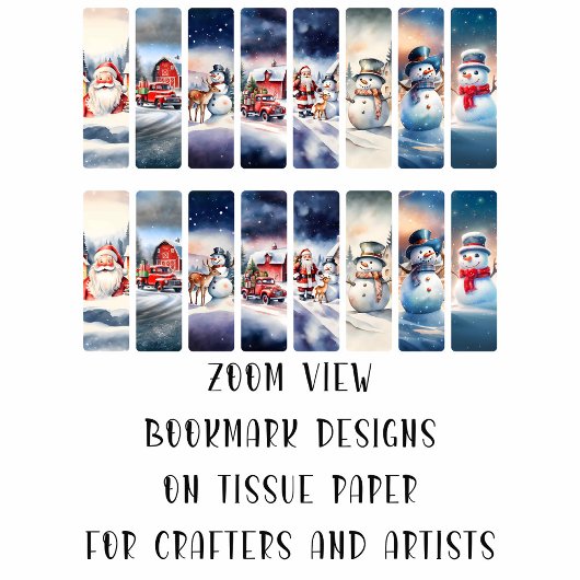 クリスマスイメージDIYデカップブックマーククラフト 薄葉紙