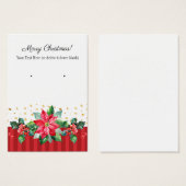 クリスマスイヤリングカード (正面&裏面)