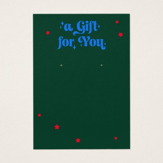 クリスマスイヤリングディスプレイカードの星 (正面)