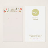 クリスマスイヤリングロゴ表示カード (正面&裏面)