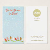 クリスマスイヤリングロゴ表示カード (正面&裏面)