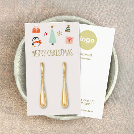 クリスマスイヤリングロゴ表示カード