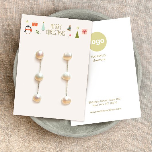 クリスマスイヤリングロゴ表示カード
