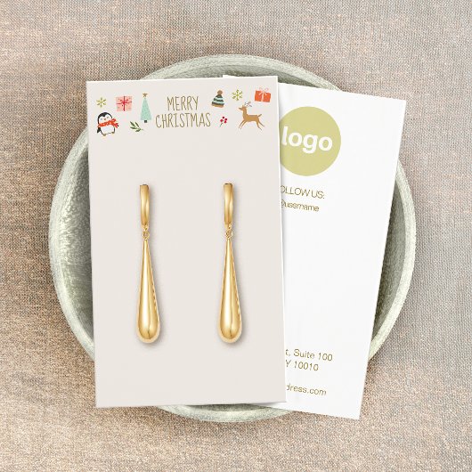 クリスマスイヤリングロゴ表示カード