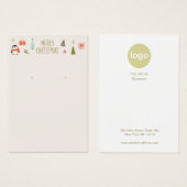 クリスマスイヤリングロゴ表示カード (正面&裏面)