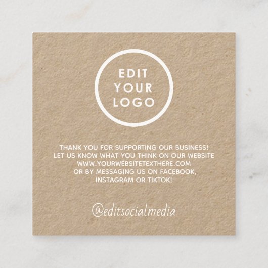 クリスマスイヤリング表示カード スクエア名刺 (裏面)