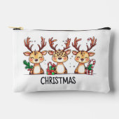 クリスマスイラストレーショントイレポーチ アクセサリーポーチ (正面)