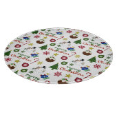 クリスマスイラストレーションミックスパターン カッティングボード (角)