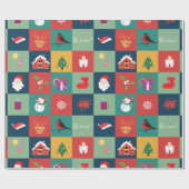 クリスマスイラストレーションラッピング紙 ラッピングペーパー (フラット)