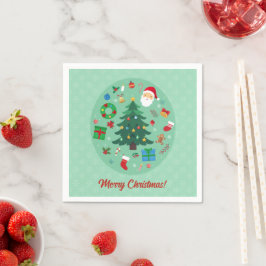 クリスマスイラスト ホリデーパーティー スタンダードカクテルナプキン