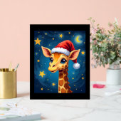 クリスマスイラフェサンタハットスターリーナイトホリデイL アクリルサイン (ウェディング)