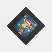 クリスマスイラフェサンタハットスターリーナイトホリデイL スタンダードランチョンナプキン (角)