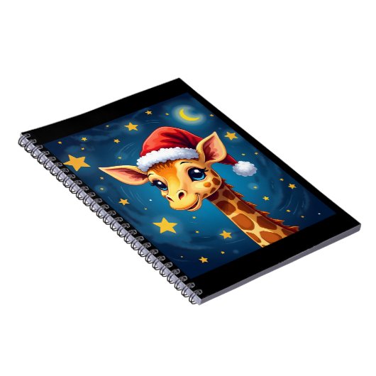 クリスマスイラフェサンタハットスターリーナイトホリデイL ノートブック (右側)