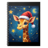 クリスマスイラフェサンタハットスターリーナイトホリデイL ノートブック (正面)