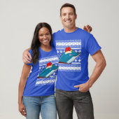 クリスマスイルカガールの醜いクリスマスセーターシャツ Tシャツ (ユニセックス)