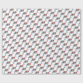 クリスマスイルカビーチ包装紙 ラッピングペーパー (フラット)